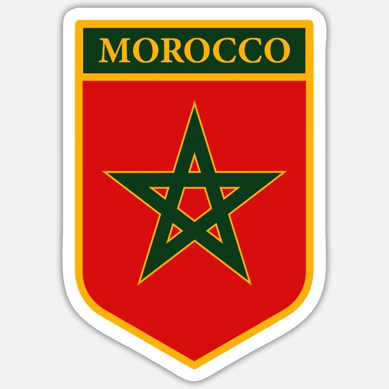 Maroc - Sticker taille S (10 x 10 cm) - blanc mat
