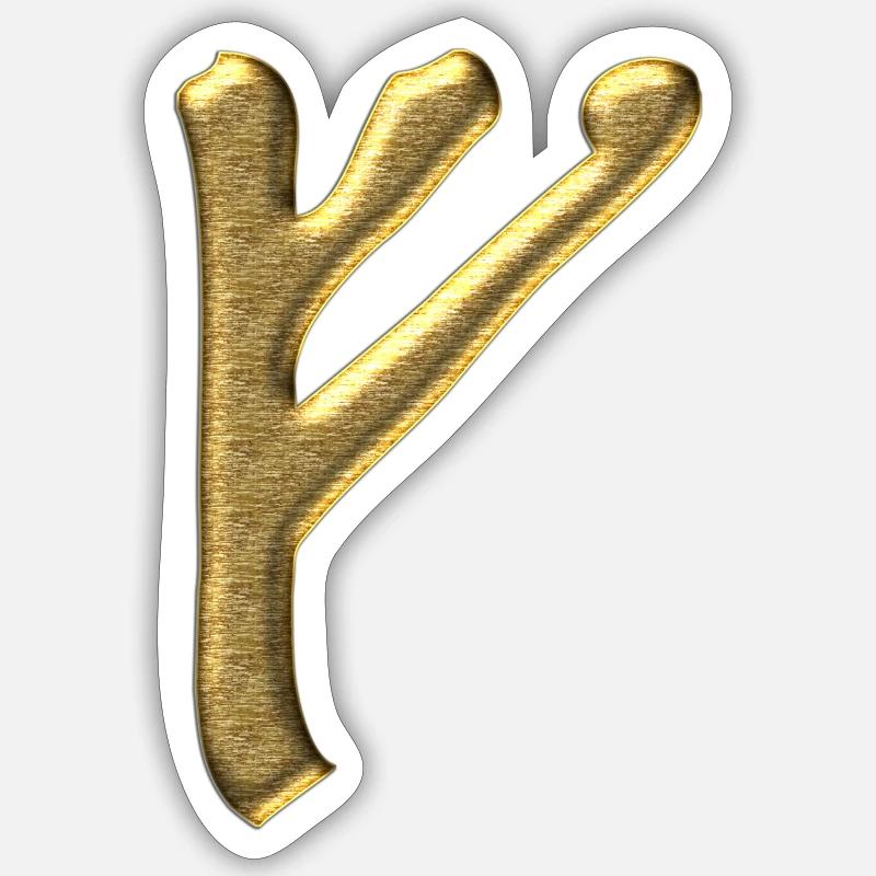 Rune Fehu - luck, prosperity & personal power Sticker size S (10 x 10 cm)