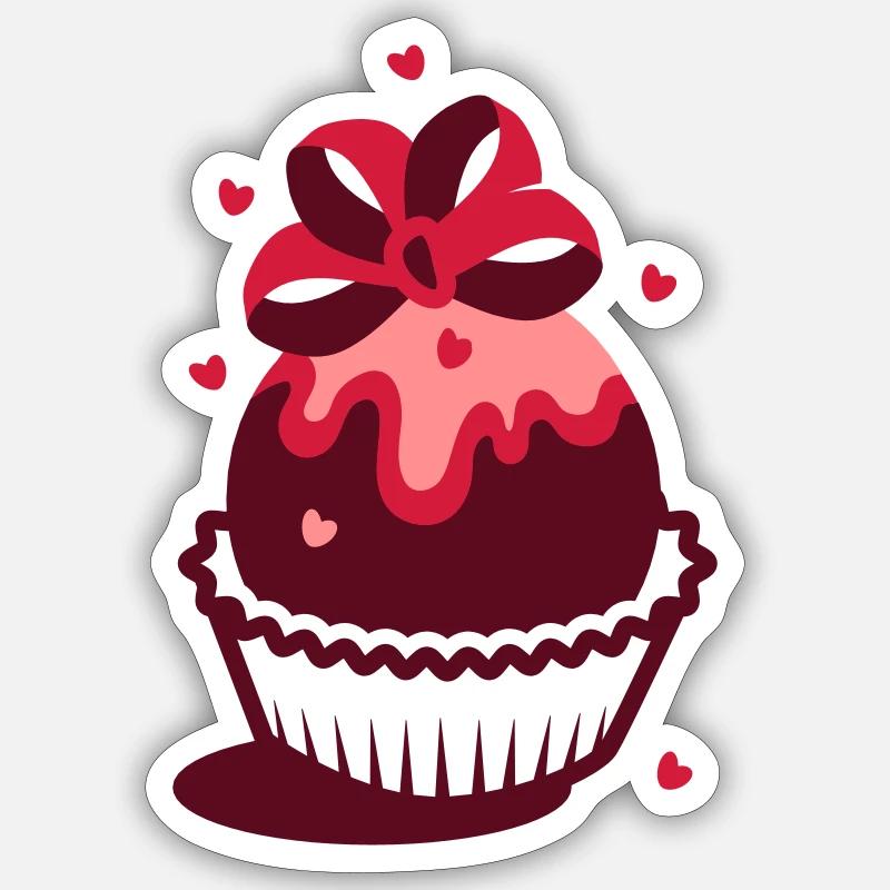 A small dotted heart - Sticker size S (10 x 10 cm) - white matte