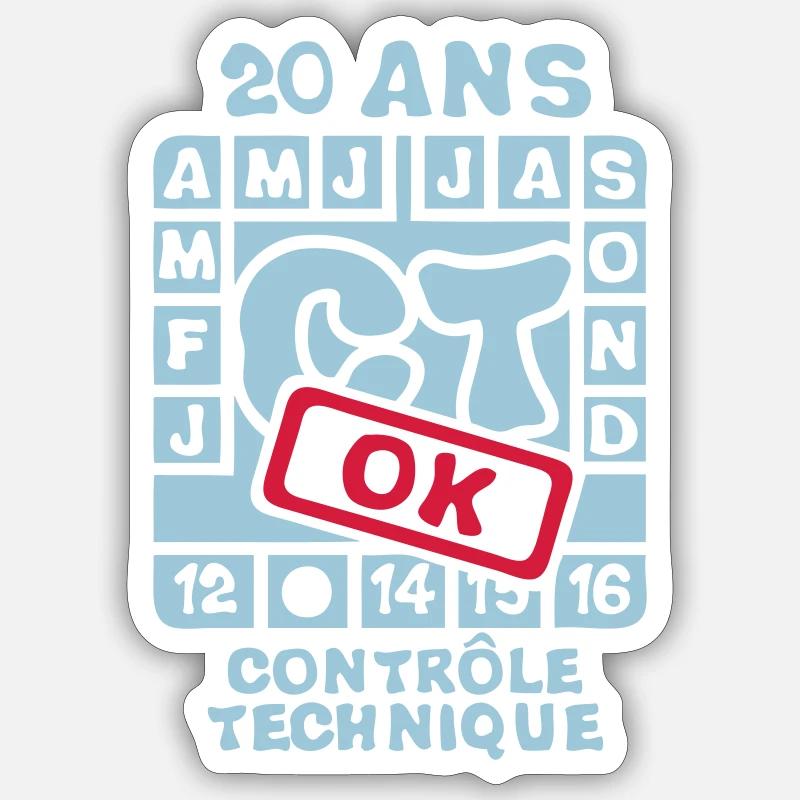 20 years anniversary technical control o Sticker size S (10 x 10 cm)