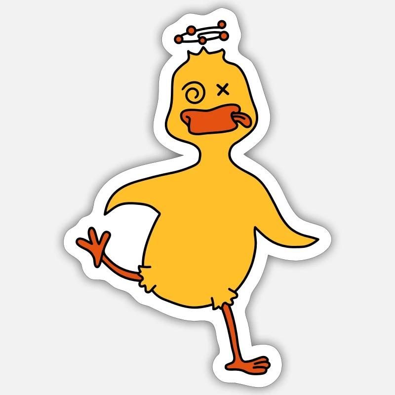Drunken Duck Sticker size S (10 x 10 cm)