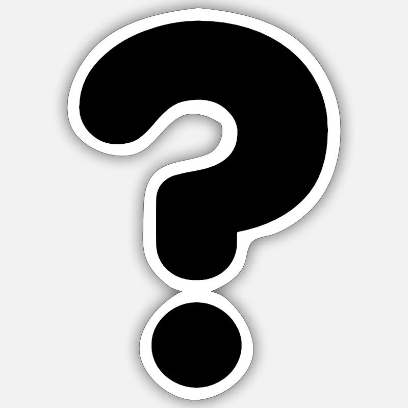 Image question mark # Sticker size S (10 x 10 cm)