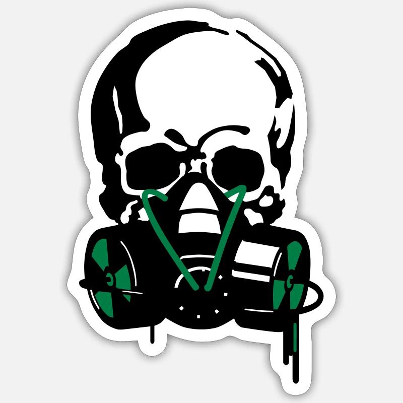 skull mask Sticker size S (10 x 10 cm)