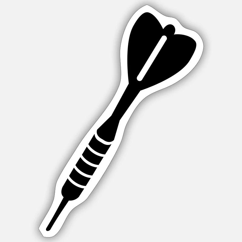 Darts - Sticker size S (10 x 10 cm) - white matte