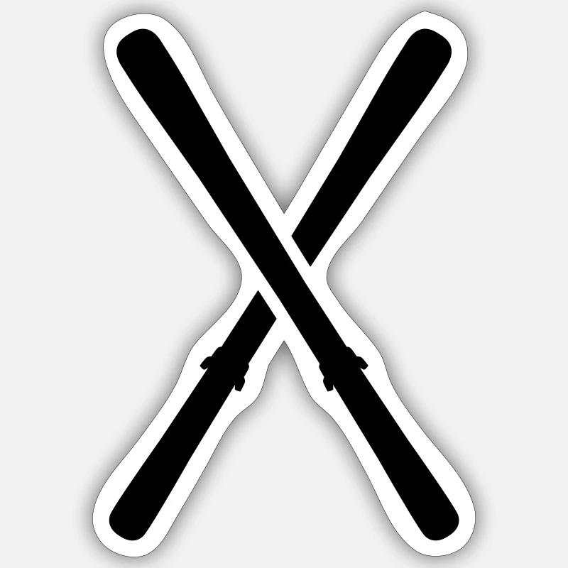 Ski Sticker taille S (10 x 10 cm)