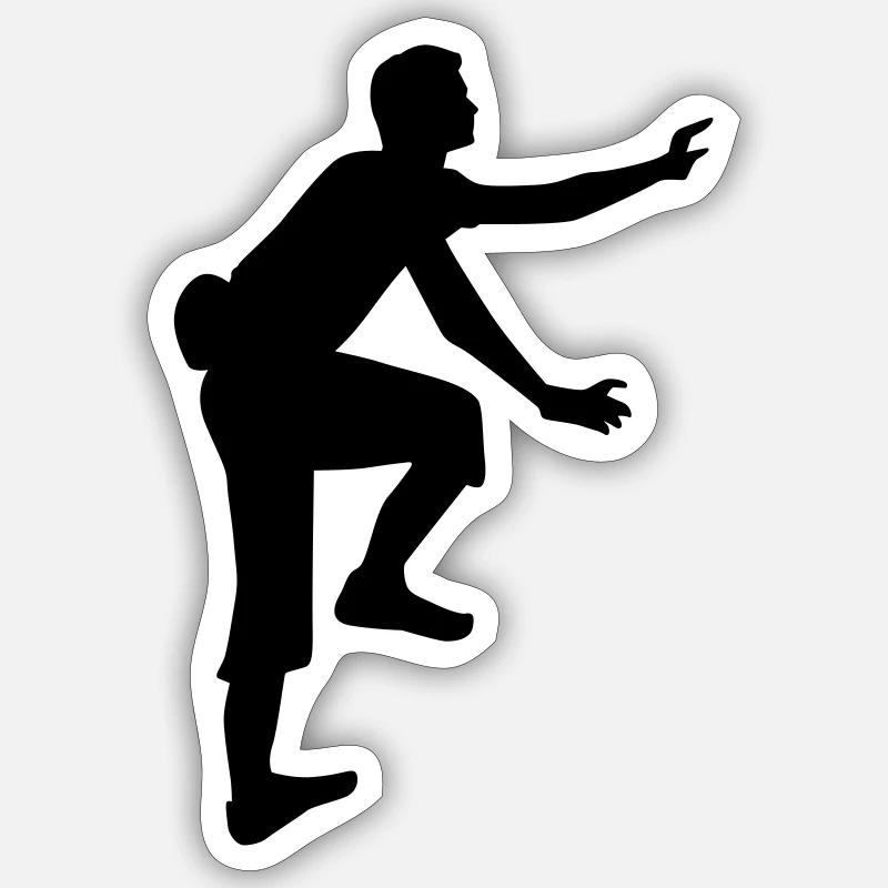Climbing - Sticker size S (10 x 10 cm) - white matte