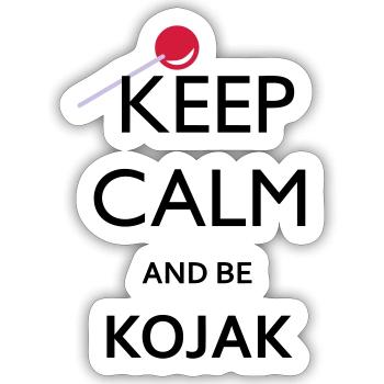 BE KOJAK - Sticker Größe S (10 x 10 cm) - Mattweiß - Vorne