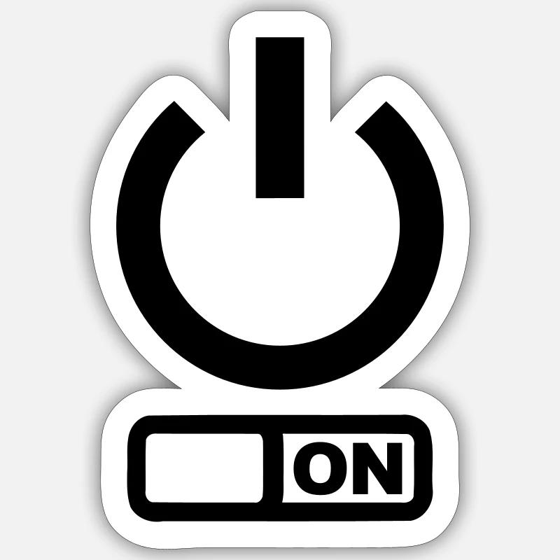Power - Sticker Größe S (10 x 10 cm) - Mattweiß