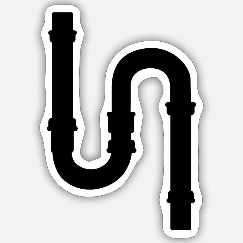 Tube - Sticker taille S (10 x 10 cm) - blanc mat