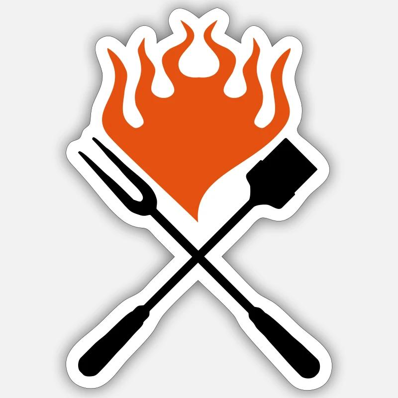 grillbesteck Sticker Größe S (10 x 10 cm)