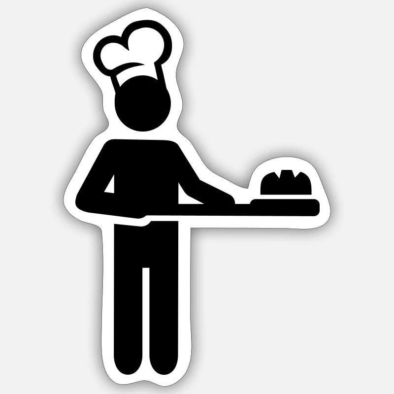 Boulanger - Sticker taille S (10 x 10 cm) - blanc mat