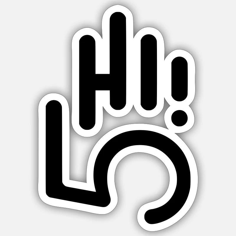 HI5 hi five Sticker Größe S (10 x 10 cm)