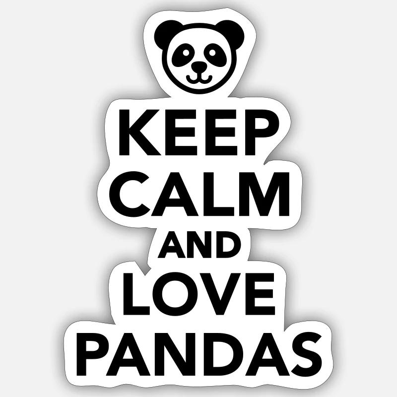 Panda - Sticker Größe S (10 x 10 cm) - Mattweiß