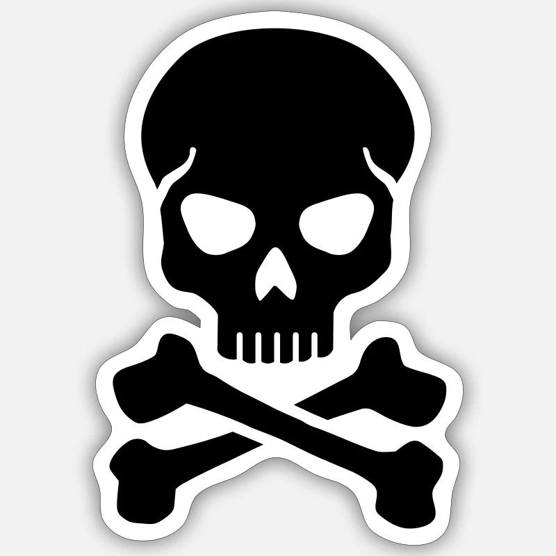 Skull - Sticker size S (10 x 10 cm) - white matte