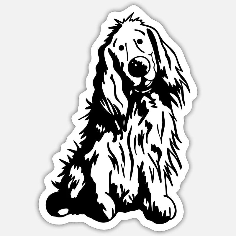 Verträumter Cocker Spaniel Sticker Größe S (10 x 10 cm)