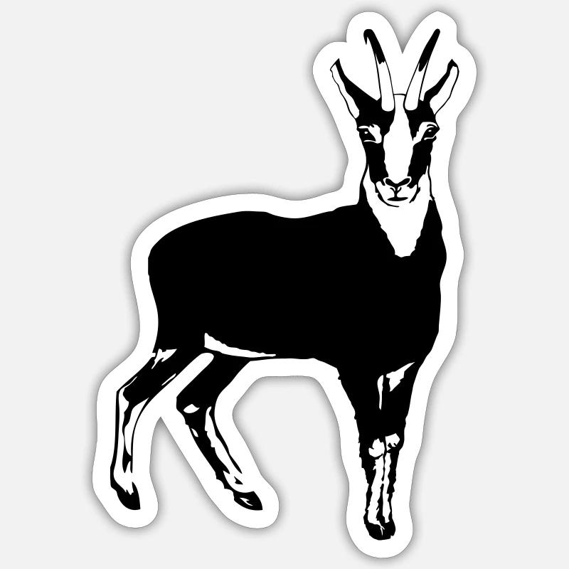 Chamois - Sticker size S (10 x 10 cm) - white matte