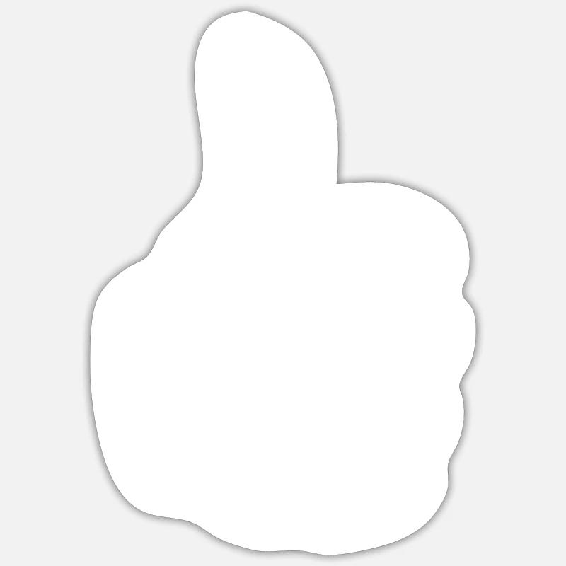 Thumbs up left Sticker size S (10 x 10 cm)