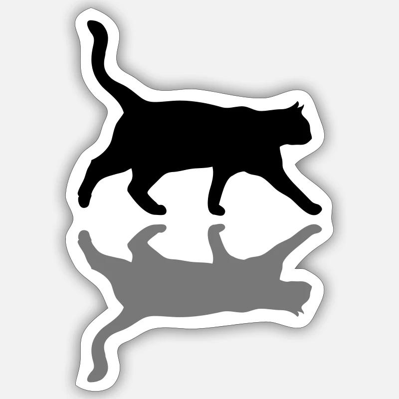 Kätzchen Katze - Sticker taille S (10 x 10 cm) - blanc mat