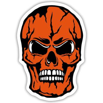 Todeskopf crane halloween - Sticker Größe S (10 x 10 cm) - Mattweiß - Vorne