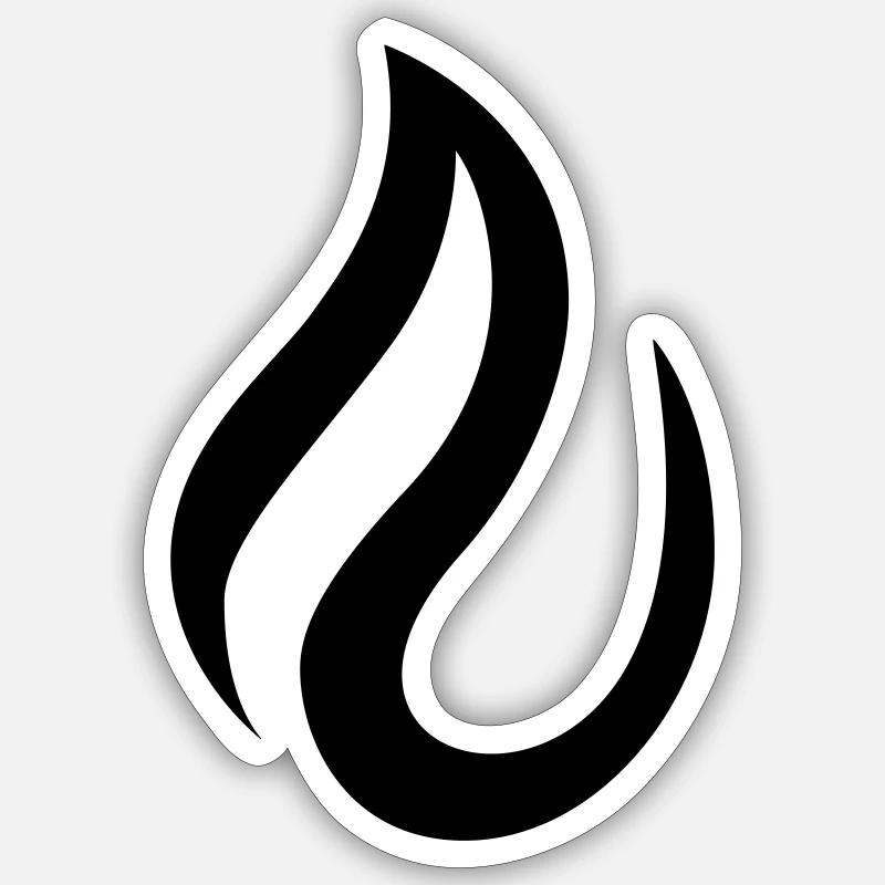 flame Sticker size S (10 x 10 cm)