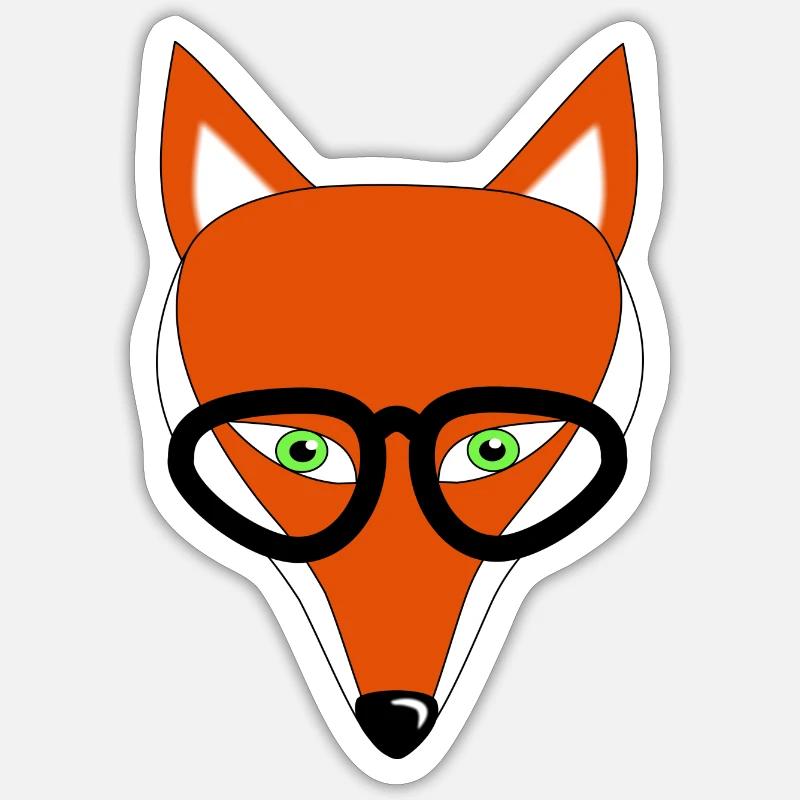 fox - Sticker size S (10 x 10 cm) - white matte