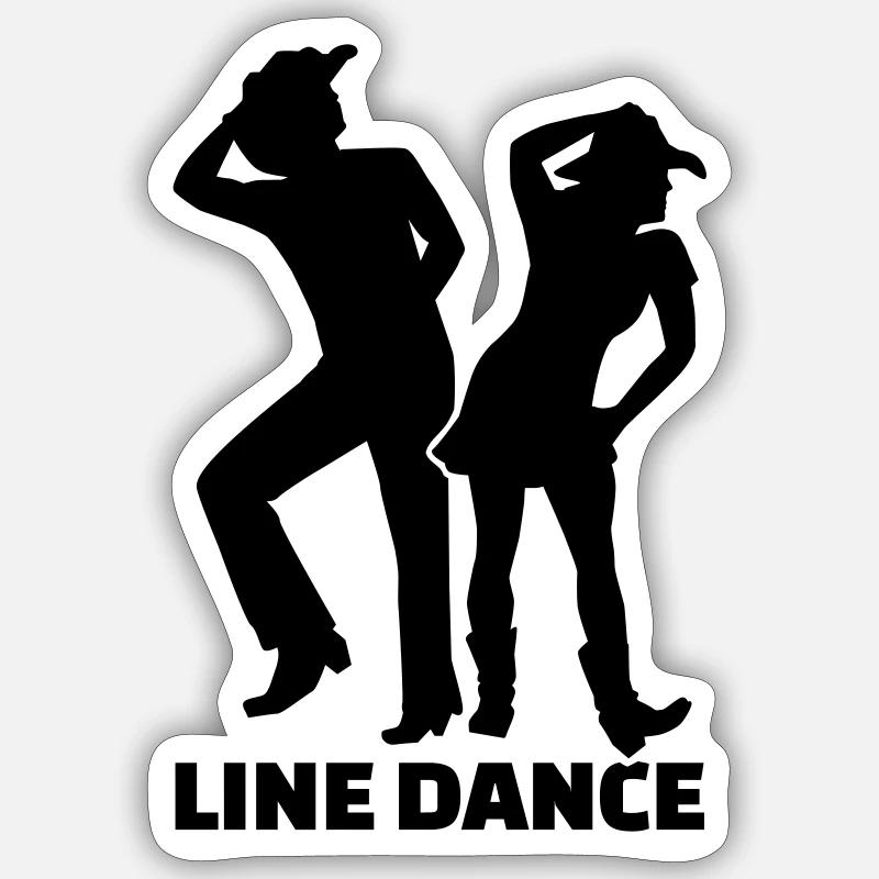 Line dance Sticker size S (10 x 10 cm)