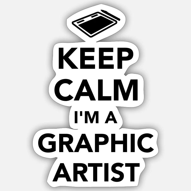 Grafiker - Sticker Größe S (10 x 10 cm) - Mattweiß