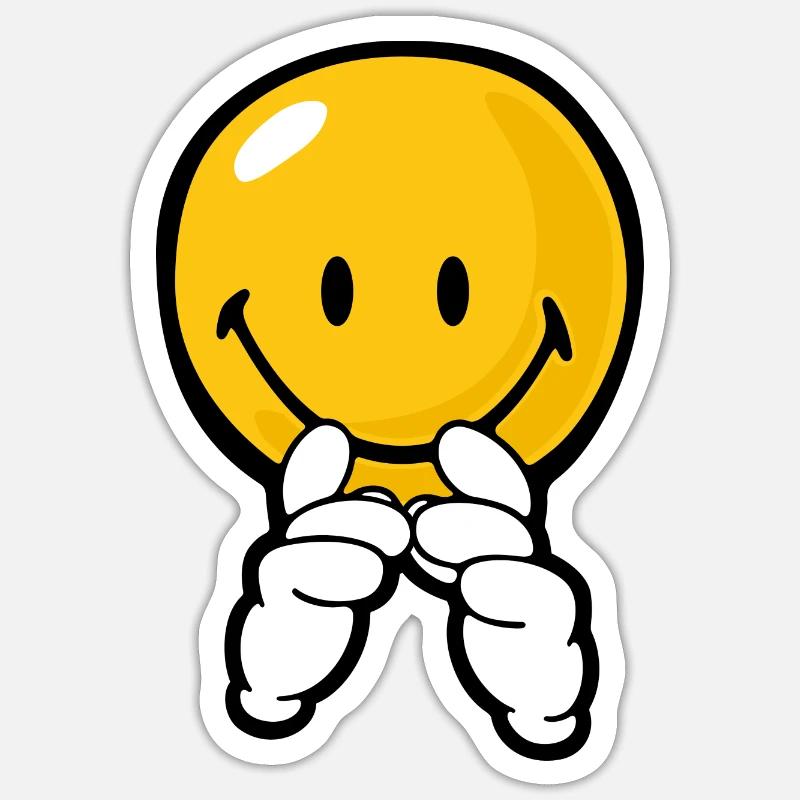 Smiley Confidence Expectation Sticker size S (10 x 10 cm)