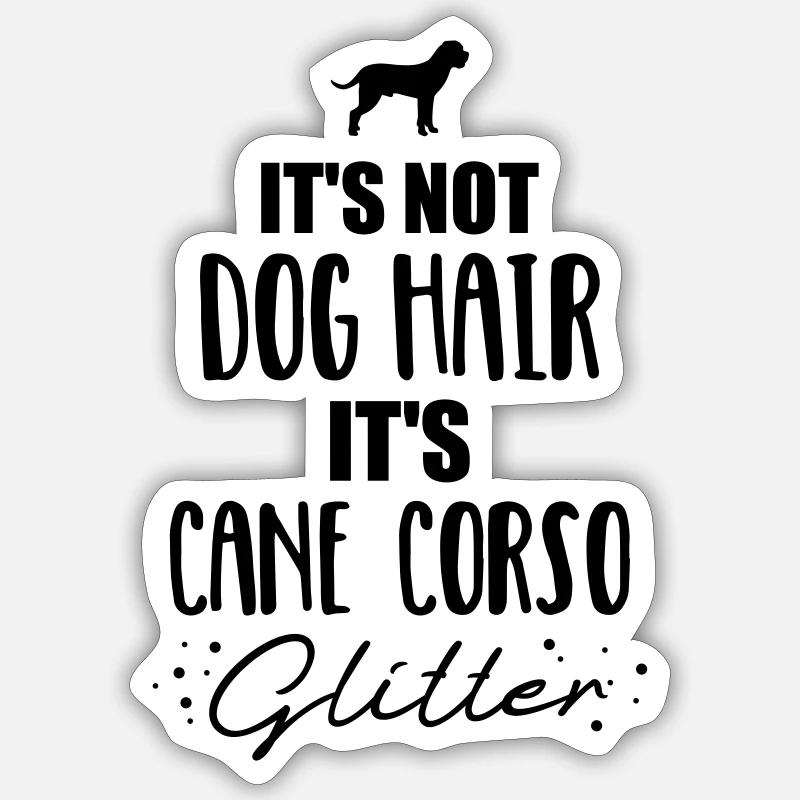 Cane Corso - Sticker taille S (10 x 10 cm) - blanc mat