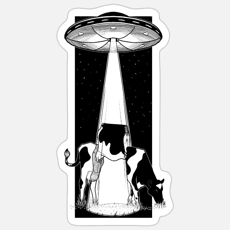 Entführung - Sticker Größe S (10 x 10 cm) - Mattweiß