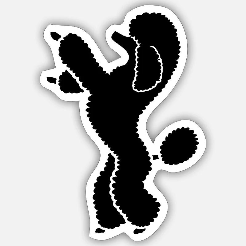 Caniche caniche Sticker taille S (10 x 10 cm)