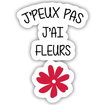 Florist / Flower / Floristin / Fleur / Fleuriste - Sticker size S (10 x 10 cm) - white matte - Front