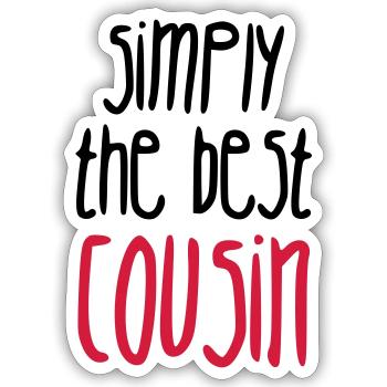 Onkel / Tante / Vetter / Cousin / Kusine - Sticker Größe S (10 x 10 cm) - Mattweiß - Vorne