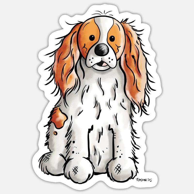 Cavalier King Charles Spaniel - Sticker size S (10 x 10 cm) - white matte