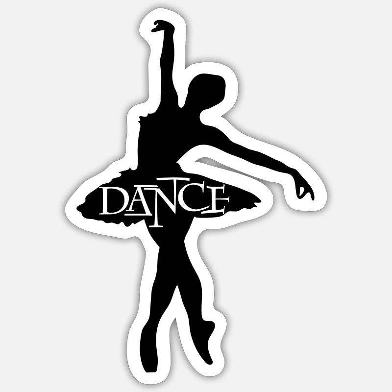 Dance - Sticker Größe S (10 x 10 cm) - Mattweiß