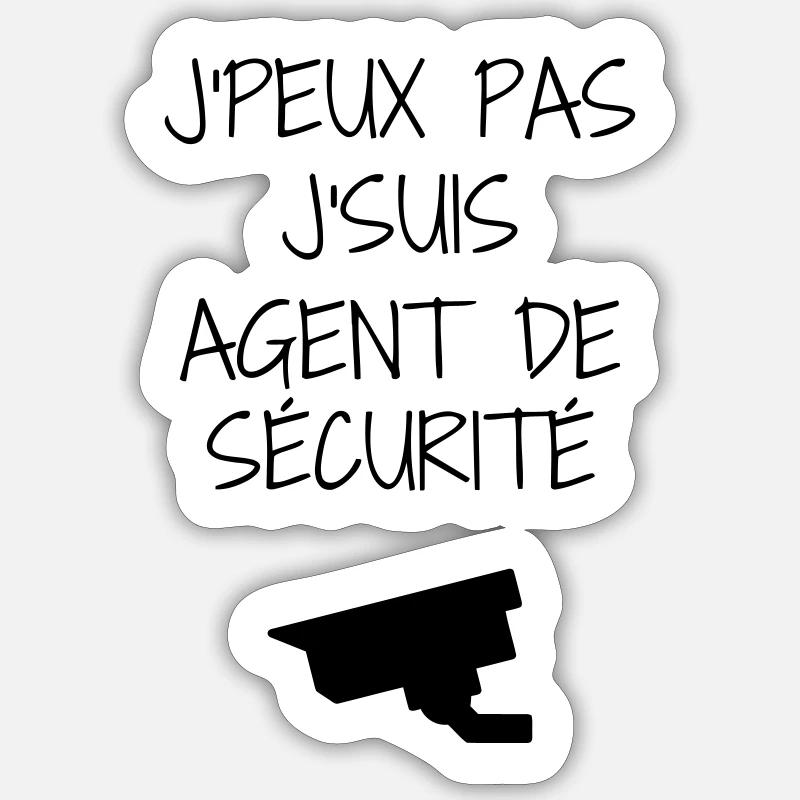 Watchmann / Supervisor / Mahnwache / Security - Sticker Größe S (10 x 10 cm) - Mattweiß