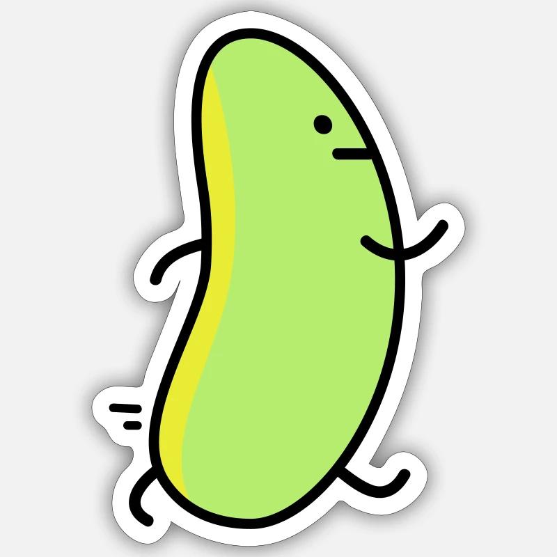 Funny bean - Sticker size S (10 x 10 cm) - white matte