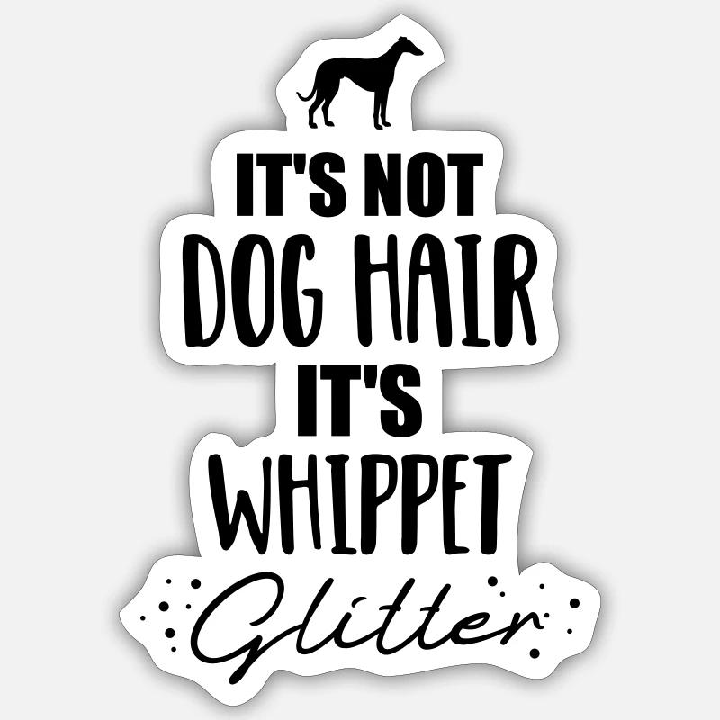 Whippet - Sticker size S (10 x 10 cm) - white matte