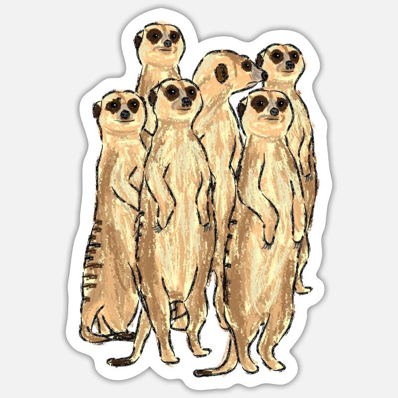 Conception de suricate / suricate Sticker taille S (10 x 10 cm)