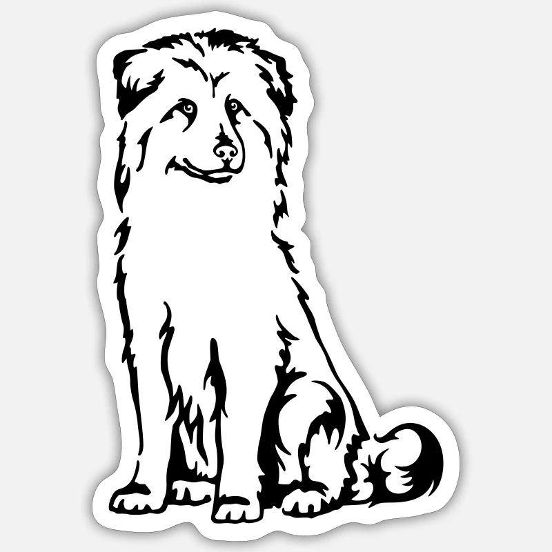 Berger des Pyrenees - Sticker size S (10 x 10 cm) - white matte