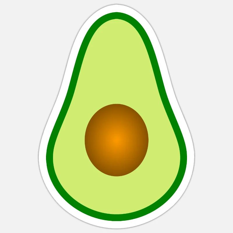 Avocado with core design to personalize Sticker size S (10 x 10 cm)