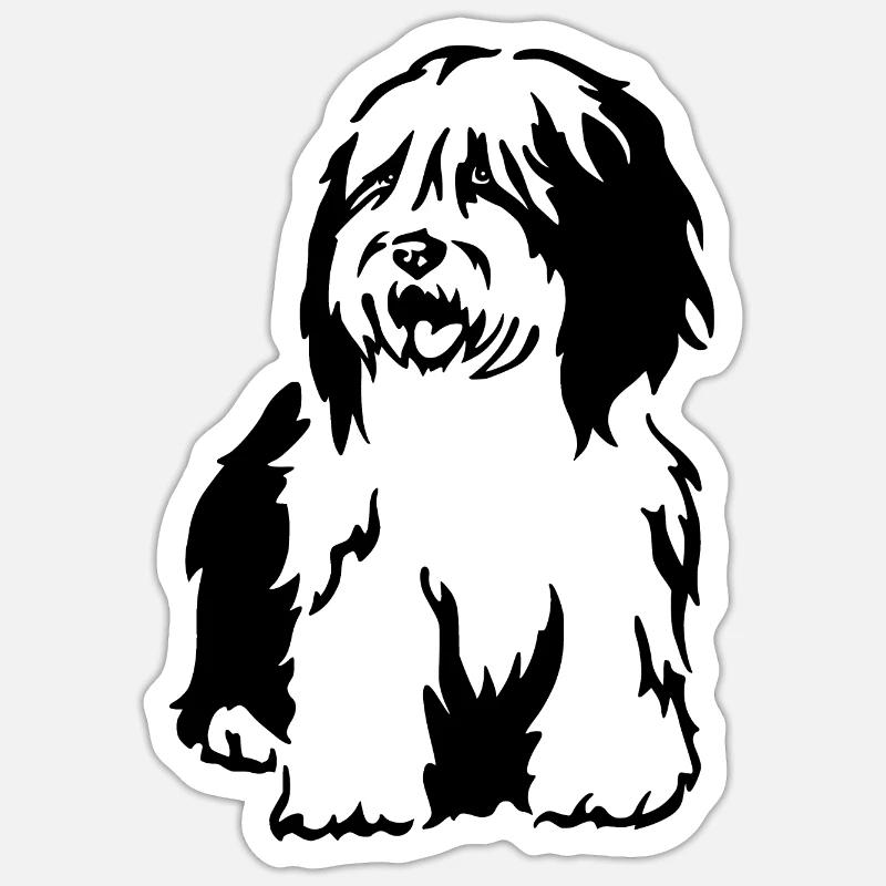 Queue écourté - Sticker taille S (10 x 10 cm) - blanc mat