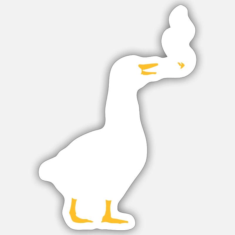 Joint Weed Gans - Sticker Größe S (10 x 10 cm) - Mattweiß