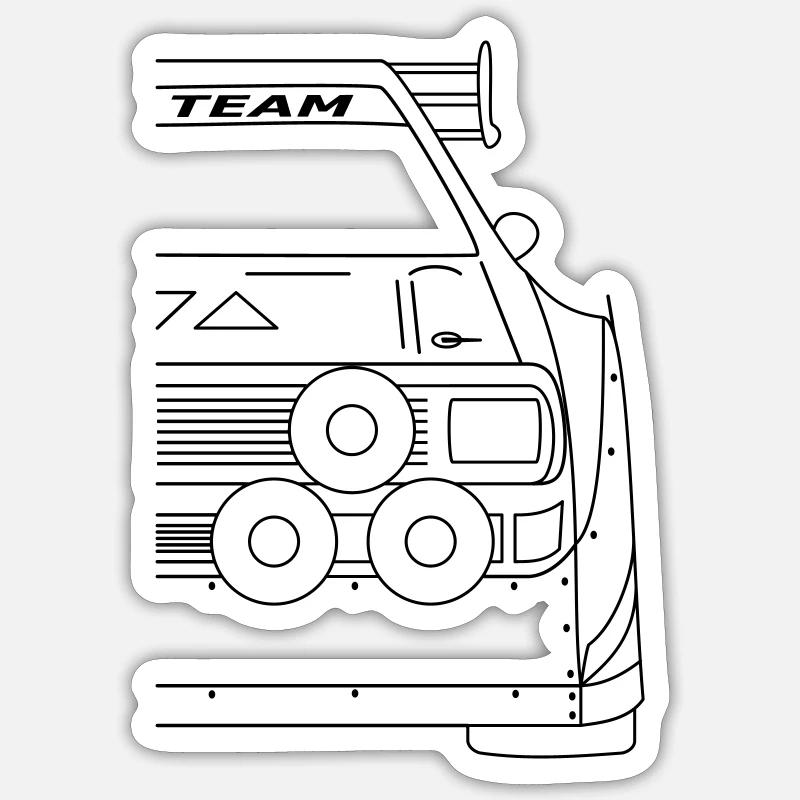 Rally S1 E2 Sport Quattro Front - Sticker size S (10 x 10 cm) - white matte