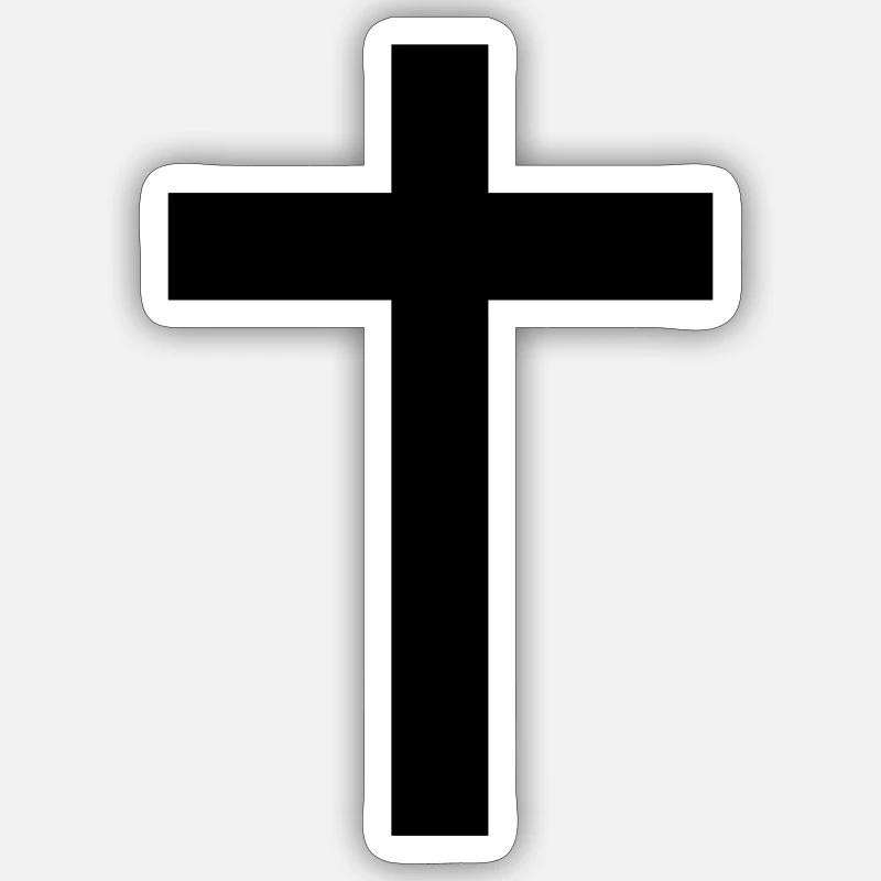 Cross / Kreuz - Sticker size S (10 x 10 cm) - white matte