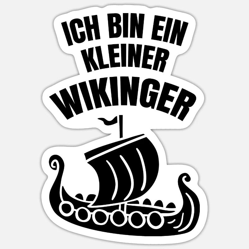 Wikinger - Sticker Größe S (10 x 10 cm) - Mattweiß