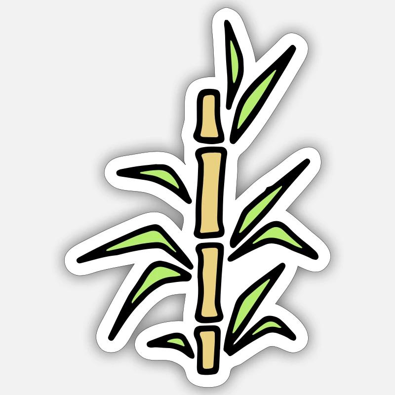 Bambus Bamboo Bambusrohr Sticker Größe S (10 x 10 cm)