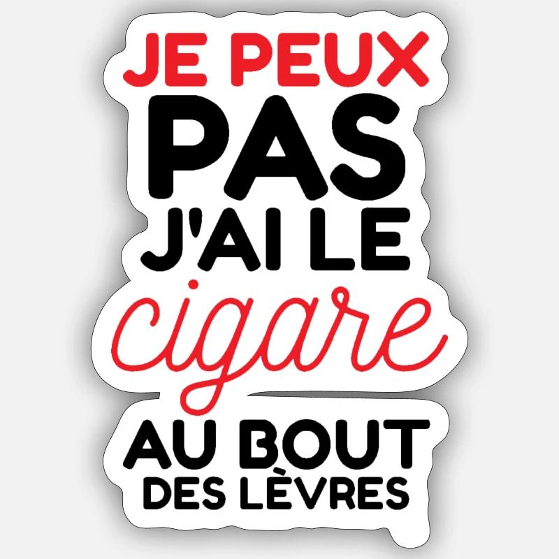 J'peux pas j'ai... - Sticker taille S (10 x 10 cm) - blanc mat