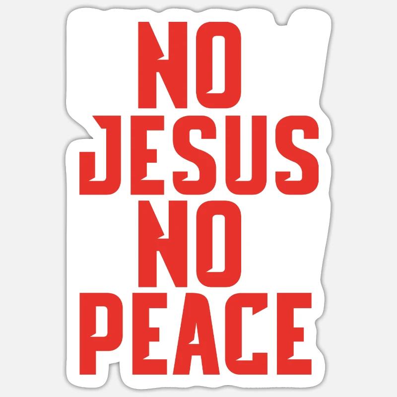Know Jesus Know Peace - Sticker taille S (10 x 10 cm) - blanc mat