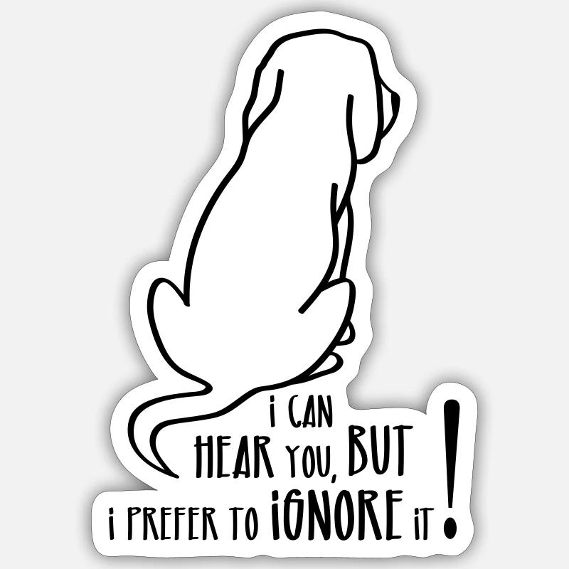 Ein eigenwilliger Hund Sticker Größe S (10 x 10 cm)